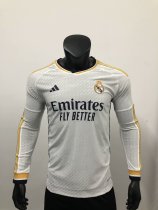 23/24 Real Madrid Home Long Sleeve Jersey Player Version 1:1 Quality