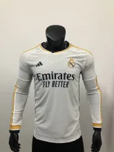 23/24 Real Madrid Home Long Sleeve Jersey Player Version 1:1 Quality