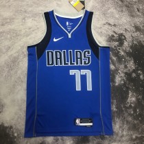 NBA Men 2023 Dallas Mavericks Blue #77 DONCIC Jersey High Quality Name and Number Print