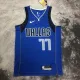 NBA Men 2023 Dallas Mavericks Blue #77 DONCIC Jersey High Quality Name and Number Print