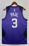 NBA Men 2018 Phoenix Suns Purple #3 PAUL Jersey High Quality Name and Number Print