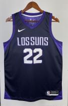 NBA Men 2018 Phoenix Suns Purple #22 AYTON Jersey High Quality Name and Number Print