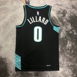 NBA Season 2023 Portland Trail Blazers Black #0 LILLARD Jersey High Quality Name and Number Print