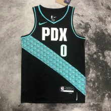 NBA Season 2023 Portland Trail Blazers Black #0 LILLARD Jersey High Quality Name and Number Print