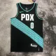 NBA Season 2023 Portland Trail Blazers Black #0 LILLARD Jersey High Quality Name and Number Print