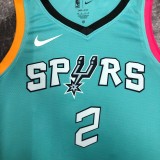 NBA Men 2023 San Antonio Spurs Blue #2 LEONAR Jersey High Quality Name and Number Print