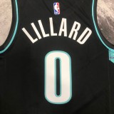NBA Season 2023 Portland Trail Blazers Black #0 LILLARD Jersey High Quality Name and Number Print