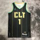 NBA Men 2023 Charlotte Hornets Black #1 BALL Jersey High Quality Name and Number Print