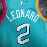 NBA Men 2023 San Antonio Spurs Blue #2 LEONAR Jersey High Quality Name and Number Print