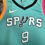 NBA Men 2023 San Antonio Spurs Blue #9 PARKER Jersey High Quality Name and Number Print