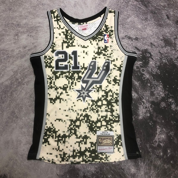 NBA Men 13-14 San Antonio Spurs Camouflage #21 DUNCAN Classics Swingman Jersey