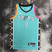 NBA Men 2023 San Antonio Spurs Blue #9 PARKER Jersey High Quality Name and Number Print