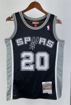 NBA Men 02-03 San Antonio Spurs Black #20 GINOBILI Classics Swingman Jersey
