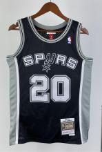 NBA Men 02-03 San Antonio Spurs Black #20 GINOBILI Classics Swingman Jersey