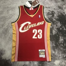 NBA Season 03-04 Men Cleveland Cavaliers Red #23 JAMES Classics Swingman Jersey
