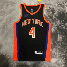 NBA Men 2023 New York Knicks Black #4 ROSE Jersey High Quality Name and Number Print
