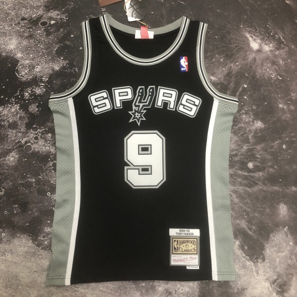 NBA Men 02-03 San Antonio Spurs Black #9 PARKER Classics Swingman Jersey