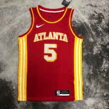 NBA Men Atlanta Hawks Red #5 MURRAY Jersey High Quality Name and Number Print