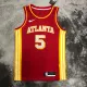 NBA Men Atlanta Hawks Red #5 MURRAY Jersey High Quality Name and Number Print