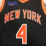 NBA Men 2023 New York Knicks Black #4 ROSE Jersey High Quality Name and Number Print