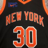 NBA Men 2023 New York Knicks Black #30 RANDLE Jersey High Quality Name and Number Print