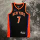 NBA Men 2023 New York Knicks Black #7 ANTHONY Jersey High Quality Name and Number Print