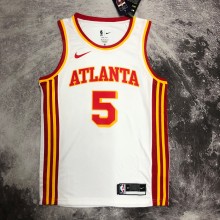 NBA Men Atlanta Hawks White #5 MURRAY Jersey High Quality Name and Number Print