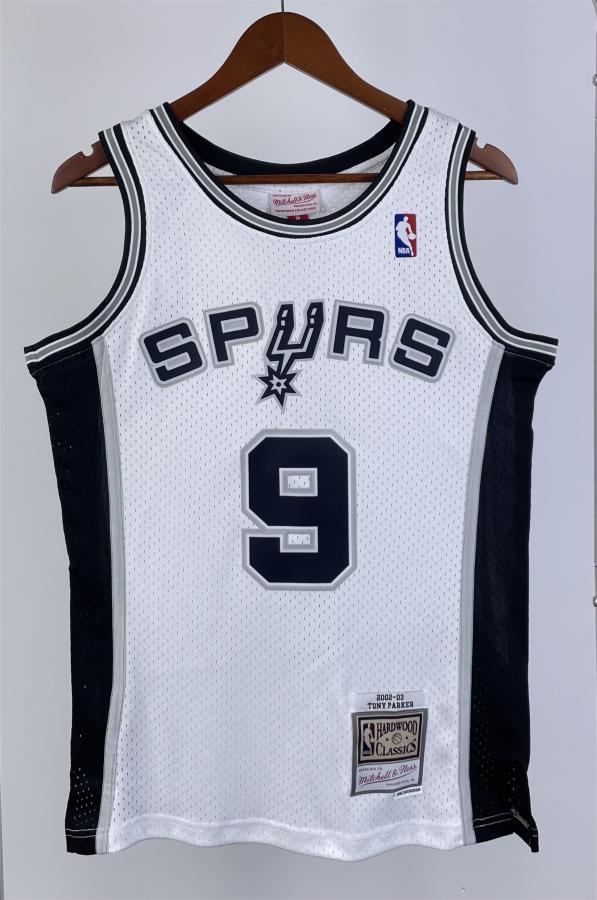 NBA Men 02-03 San Antonio Spurs White #9 PARKER Classics Swingman Jersey