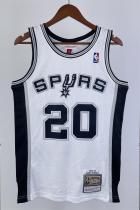 NBA Men 02-03 San Antonio Spurs White #20 GINOBILI Classics Swingman Jersey
