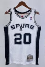 NBA Men 02-03 San Antonio Spurs White #20 GINOBILI Classics Swingman Jersey