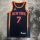 NBA Men 2023 New York Knicks Dark Blue with Jordan Logo #7 ANTHONY Jersey High Quality Name and Number Print