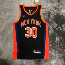 NBA Men 2023 New York Knicks Black #30 RANDLE Jersey High Quality Name and Number Print
