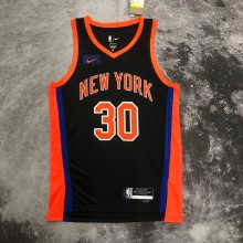 NBA Men 2023 New York Knicks Black #30 RANDLE Jersey High Quality Name and Number Print