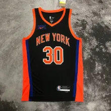 NBA Men 2023 New York Knicks Black #30 RANDLE Jersey High Quality Name and Number Print