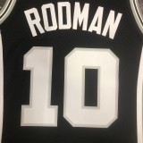 NBA Men 93-94 San Antonio Spurs Black #10 RODMAN Classics Swingman Jersey