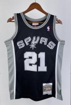 NBA Men 98-99 San Antonio Spurs Black #21 DUNCAN Classics Swingman Jersey