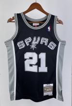 NBA Men 98-99 San Antonio Spurs Black #21 DUNCAN Classics Swingman Jersey