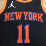 NBA Men 2023 New York Knicks Dark Blue with Jordan Logo #11 BRUNSON Jersey High Quality Name and Number Print