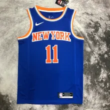 NBA Men New York Knicks Blue #11 BRUNSON Jersey High Quality Name and Number Print
