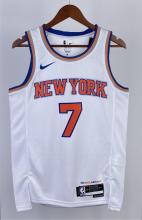 NBA Men 2023 New York Knicks White #7 ANTHONY Jersey High Quality Name and Number Print