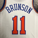 NBA Men New York Knicks White #11 BRUNSON Jersey High Quality Name and Number Print