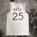 NBA Men Minnesota Timberwolves White #25 ROSE Jersey High Quality Name and Number Print
