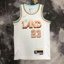NBA Season 2023 Men Cleveland Cavaliers White #23 JAMES Jersey High Quality Name and Number Print