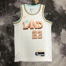 NBA Season 2023 Men Cleveland Cavaliers White #23 JAMES Jersey High Quality Name and Number Print