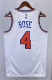 NBA Men 2023 New York Knicks White #4 ROSE Jersey High Quality Name and Number Print