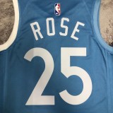 NBA Men Minnesota Timberwolves Sky Blue #25 ROSE Jersey High Quality Name and Number Print