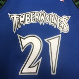 NBA Men 03-04 Minnesota Timberwolves Blue #0 GARNETT Classics Swingman Jersey