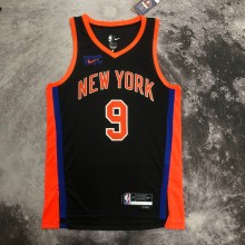 NBA Men 2023 New York Knicks Black #9 BARRETT Jersey High Quality Name and Number Print