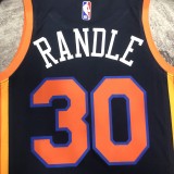 NBA Men 2023 New York Knicks Dark Blue with Jordan Logo #30 RANDLE Jersey High Quality Name and Number Print