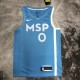 NBA Men Minnesota Timberwolves Sky Blue #0 RUSSELL Jersey High Quality Name and Number Print